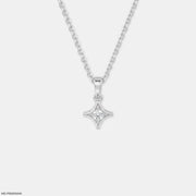 North Star Solitaire Round Diamond Pendant