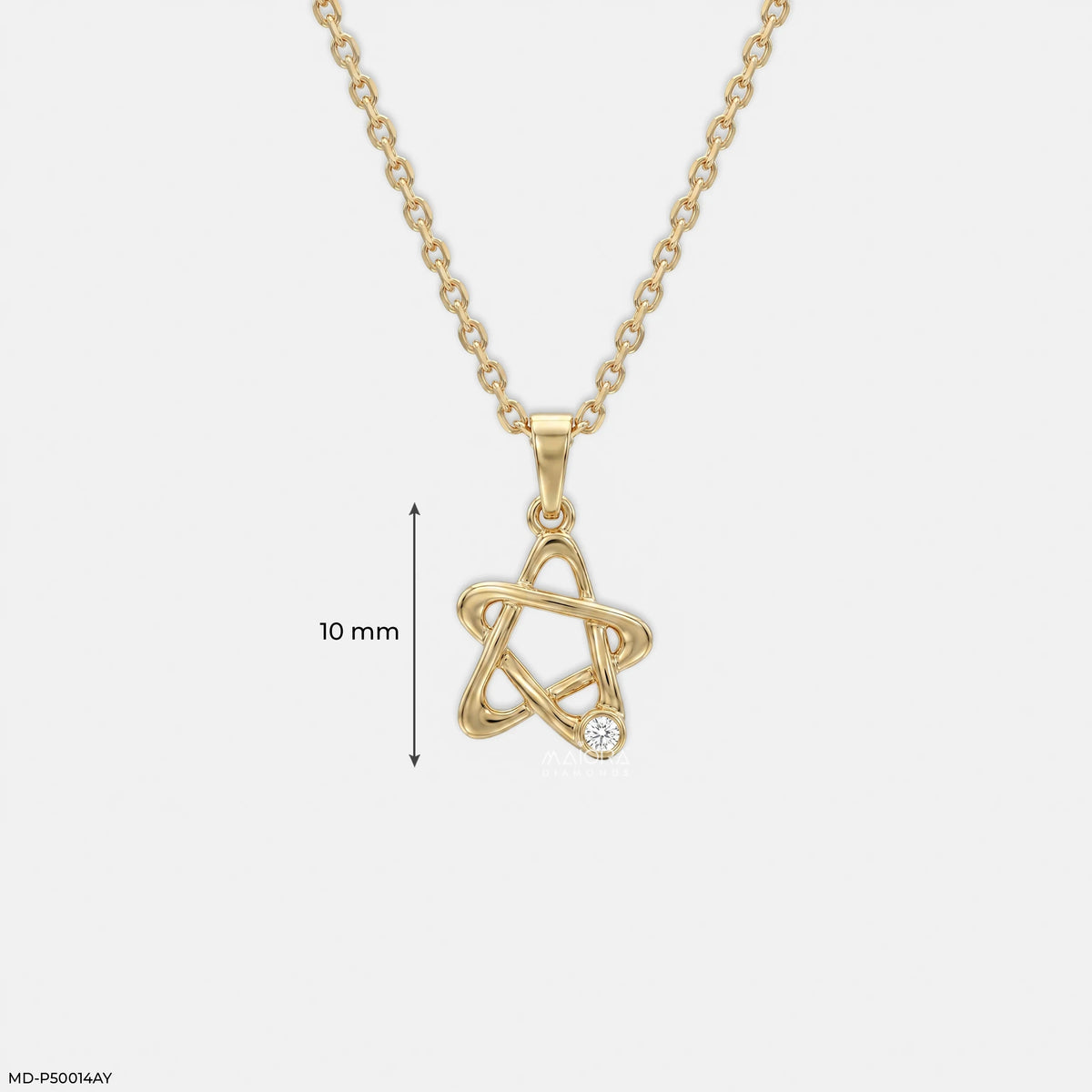 Wonder Star Round Diamond Pendant