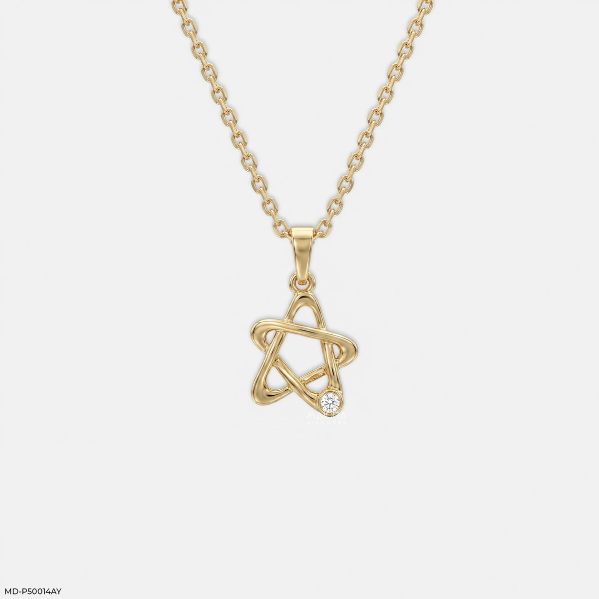 Wonder Star Round Diamond Pendant