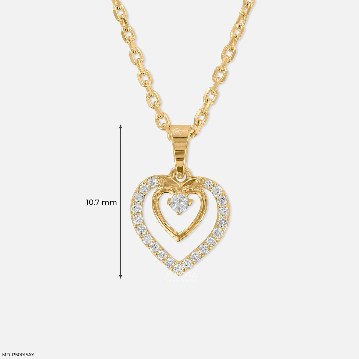 Tiny Vast Heart Diamond Pendant