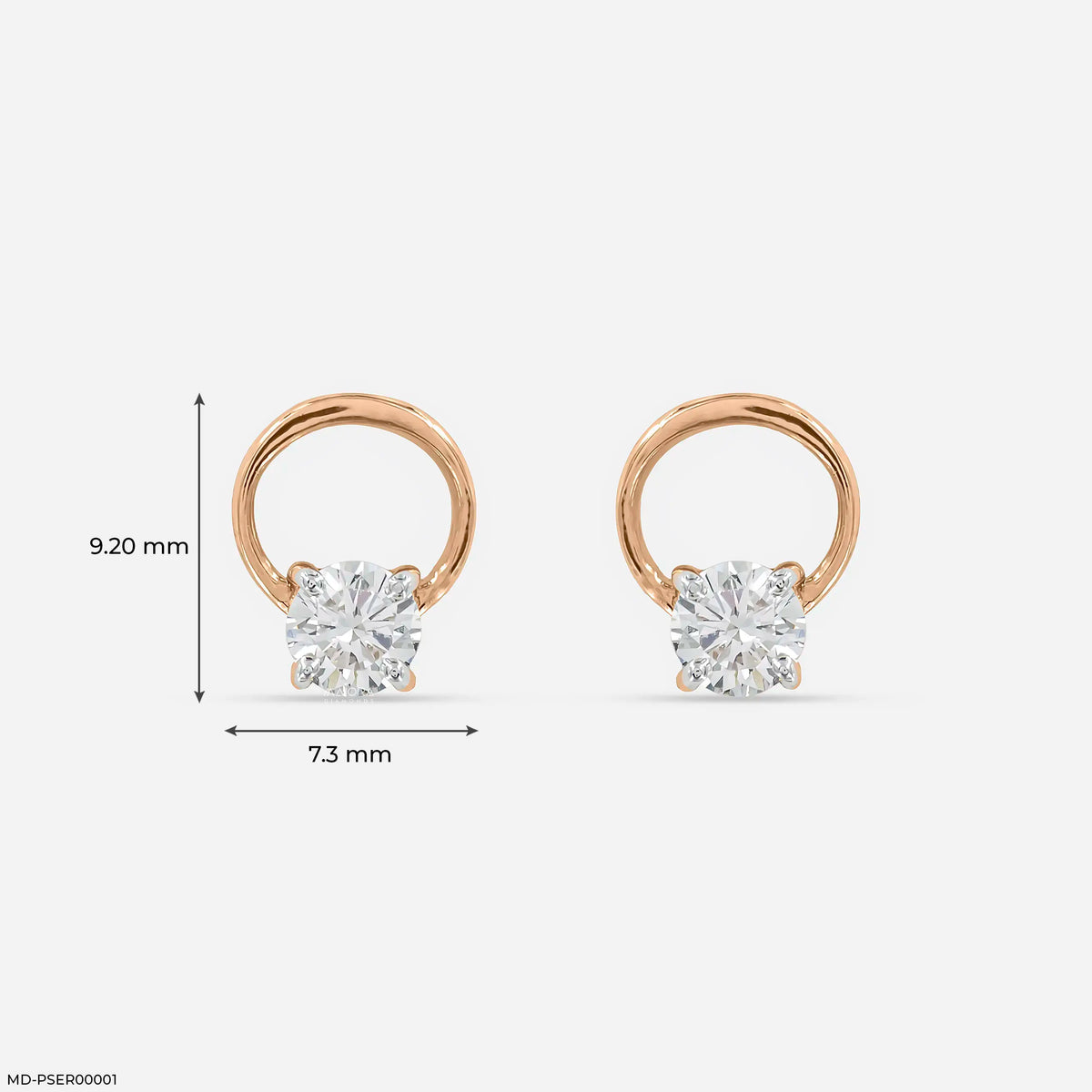 0.5 Carat Floating Lab Diamond Studs