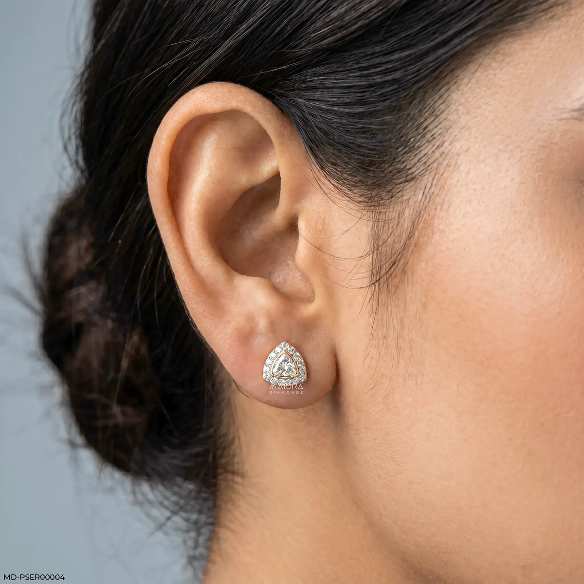 0.80 Carat Spark Trigon Solitaire Lab Diamond Studs