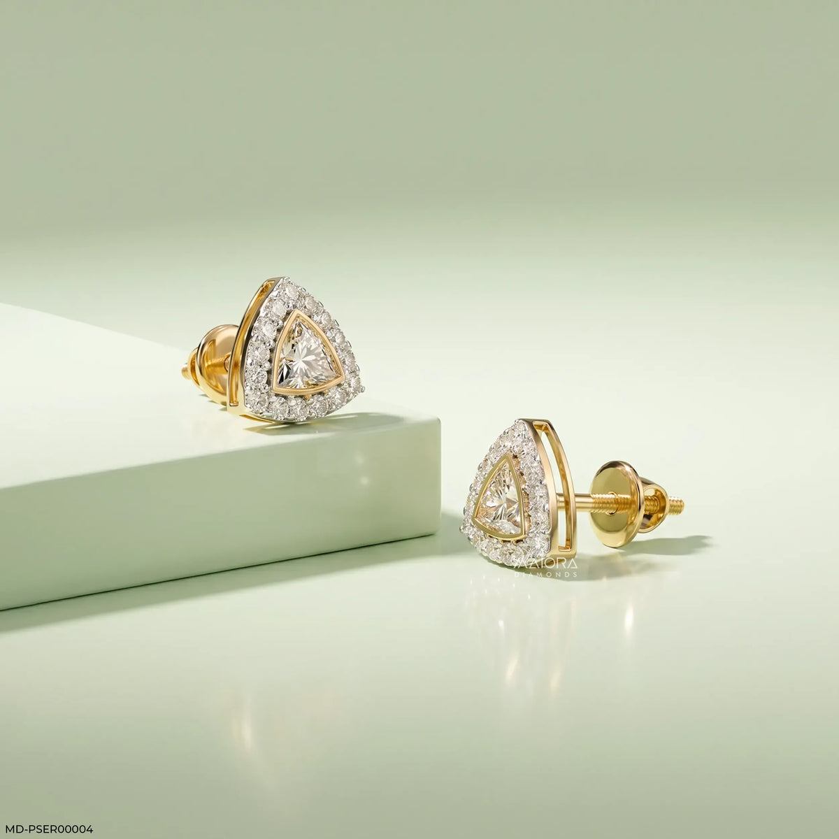 0.80 Carat Spark Trigon Solitaire Lab Diamond Studs