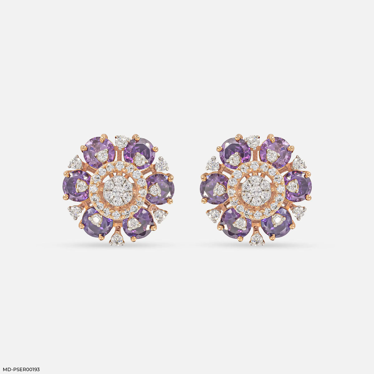 Harita Emerald Halo Diamond Earrings