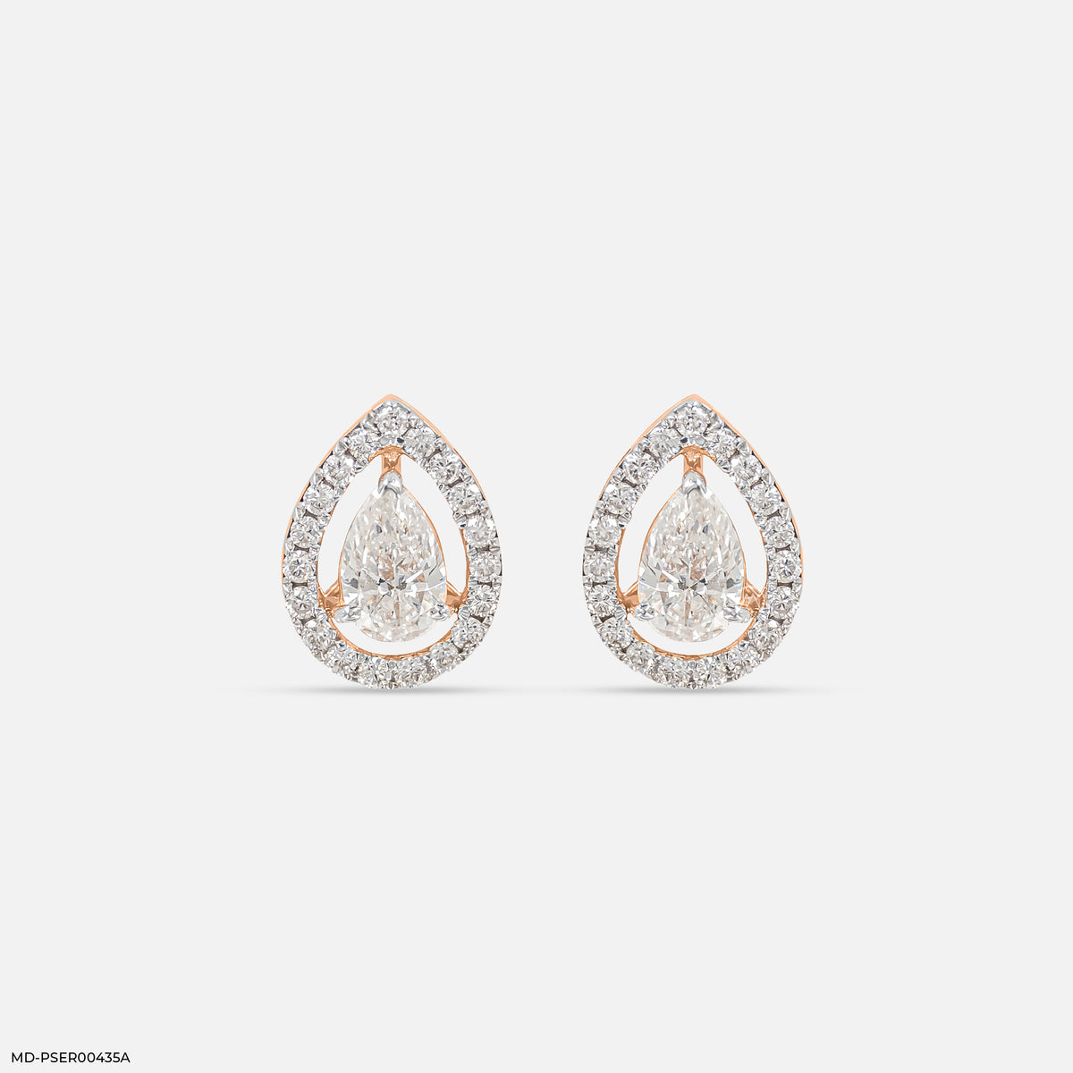 1 Carat Rose Pear Earrings