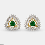 Golden Halo Emeralds Earrings