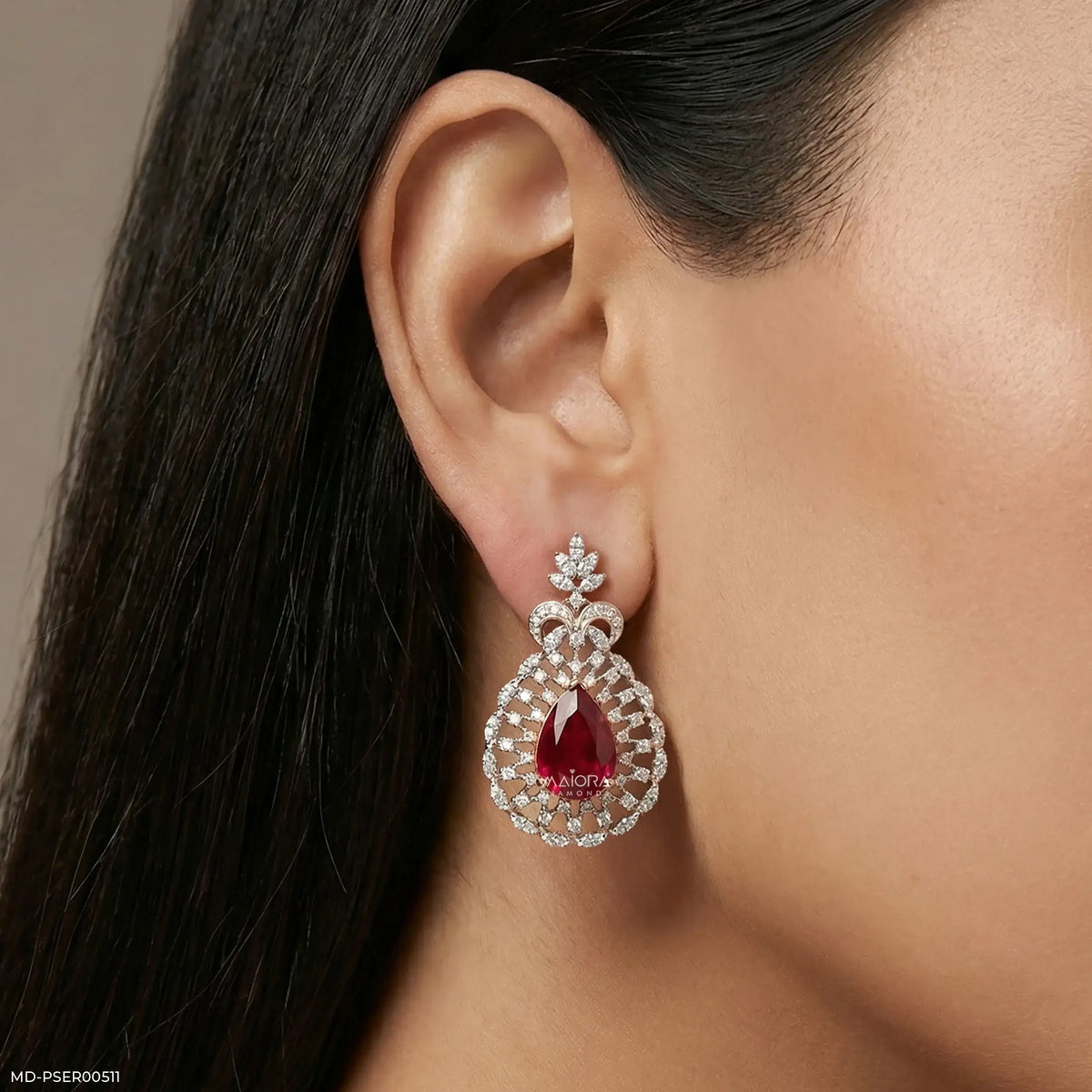 Vivid Crimson Earrings