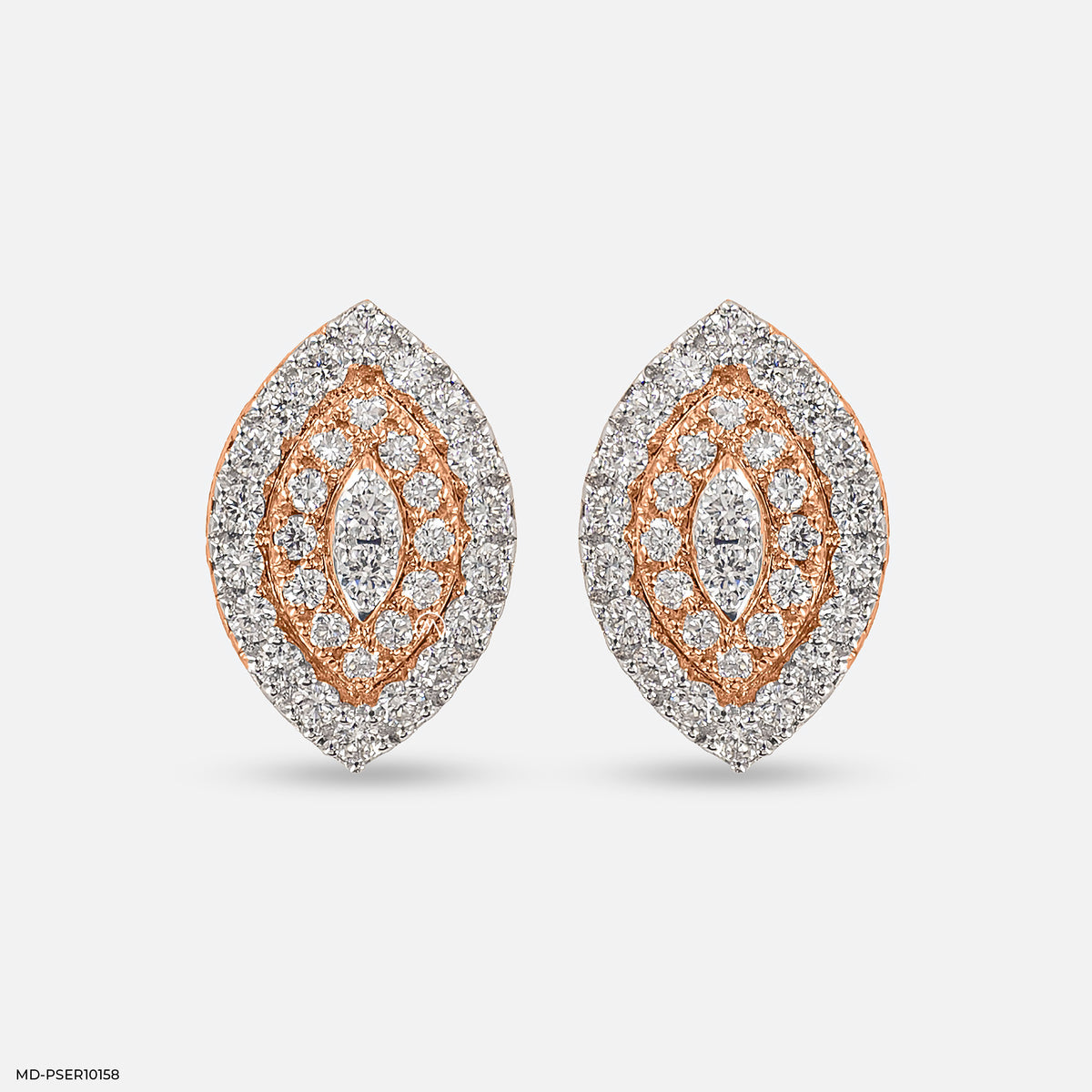 0.75 Carat Cluster Double Halo Lab Diamond Earrings