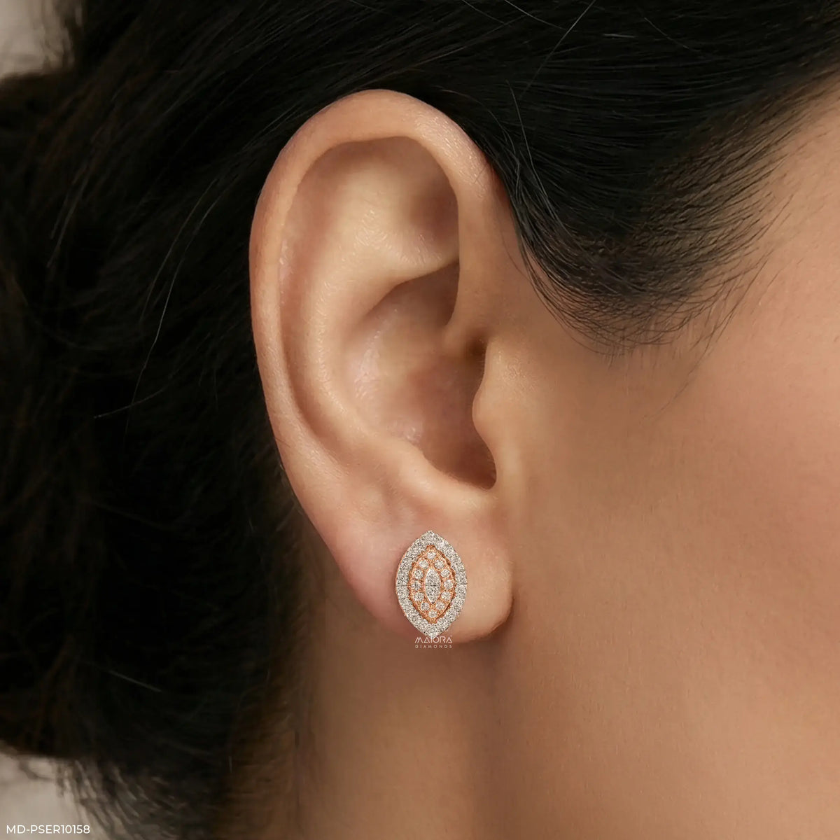 0.75 Carat Cluster Double Halo Lab Diamond Earrings