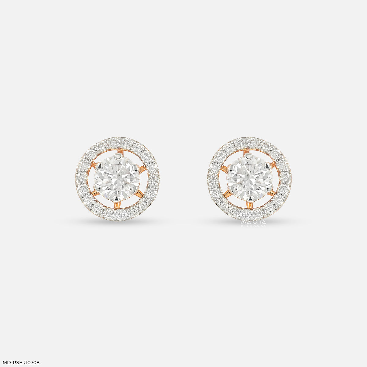 1.45 Carat Floating Halo Lab Diamond Studs