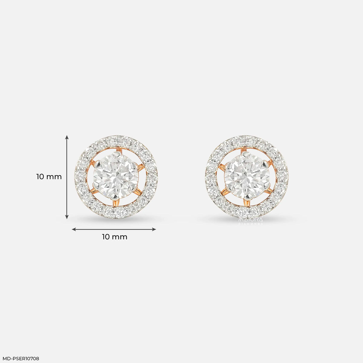 1.45 Carat Floating Halo Lab Diamond Studs