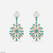 Ocean Blue Drop Diamond Earrings