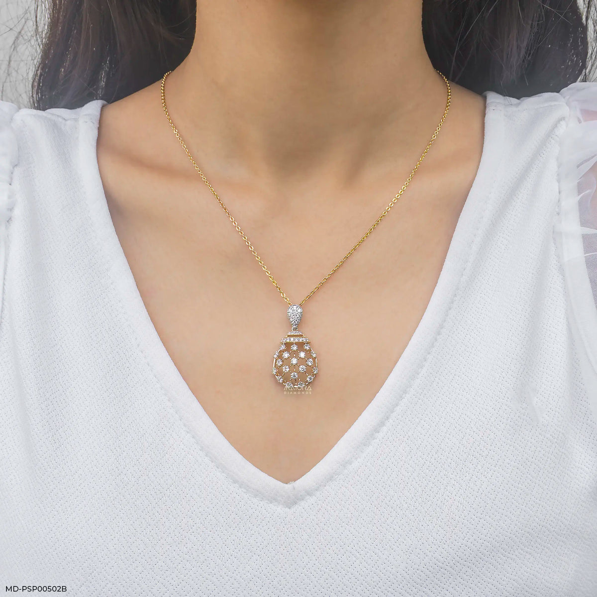 1.35 Carat Radiant Nebula Lab Diamond Pendant