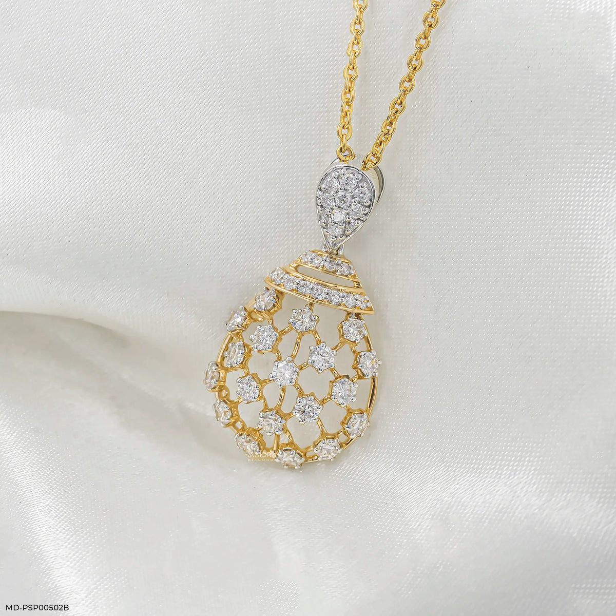1.35 Carat Radiant Nebula Lab Diamond Pendant
