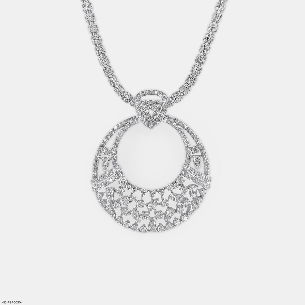 Lace-Design Diamond Pendant