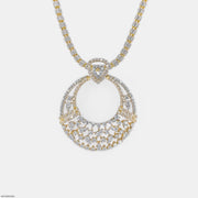 Lace-Design Diamond Pendant