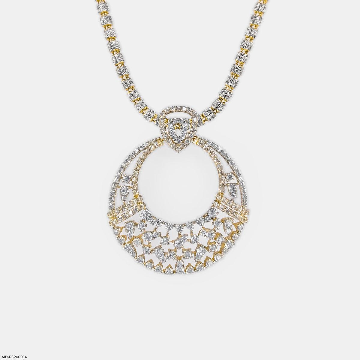 Lace-Design Diamond Pendant