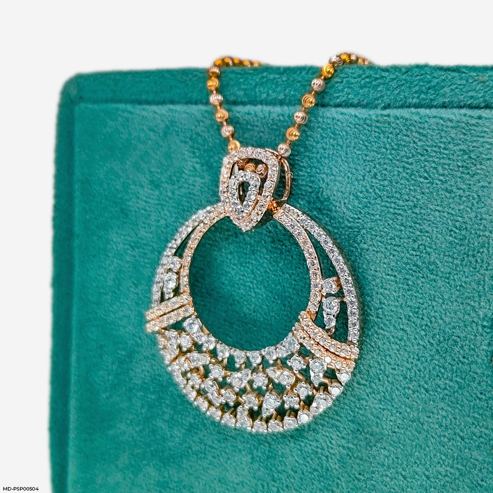 Lace-Design Diamond Pendant