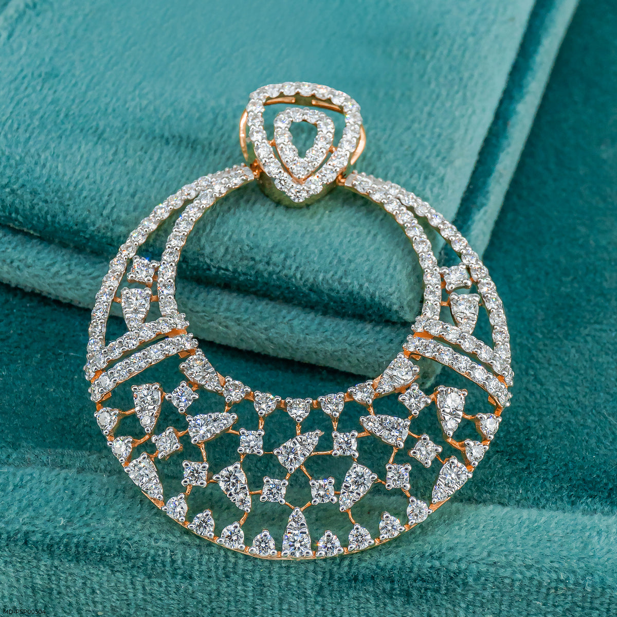 Lace-Design Diamond Pendant