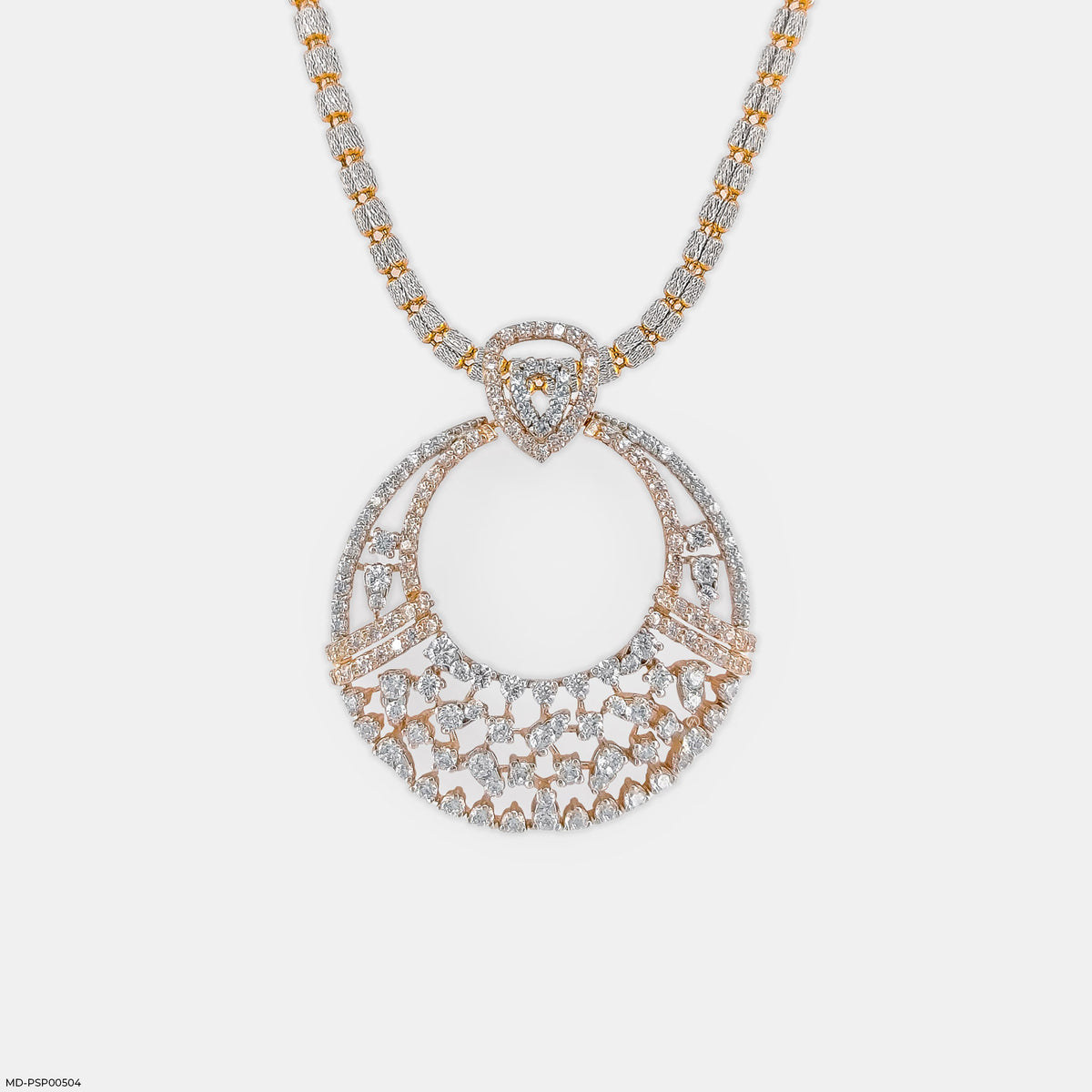 Lace-Design Diamond Pendant