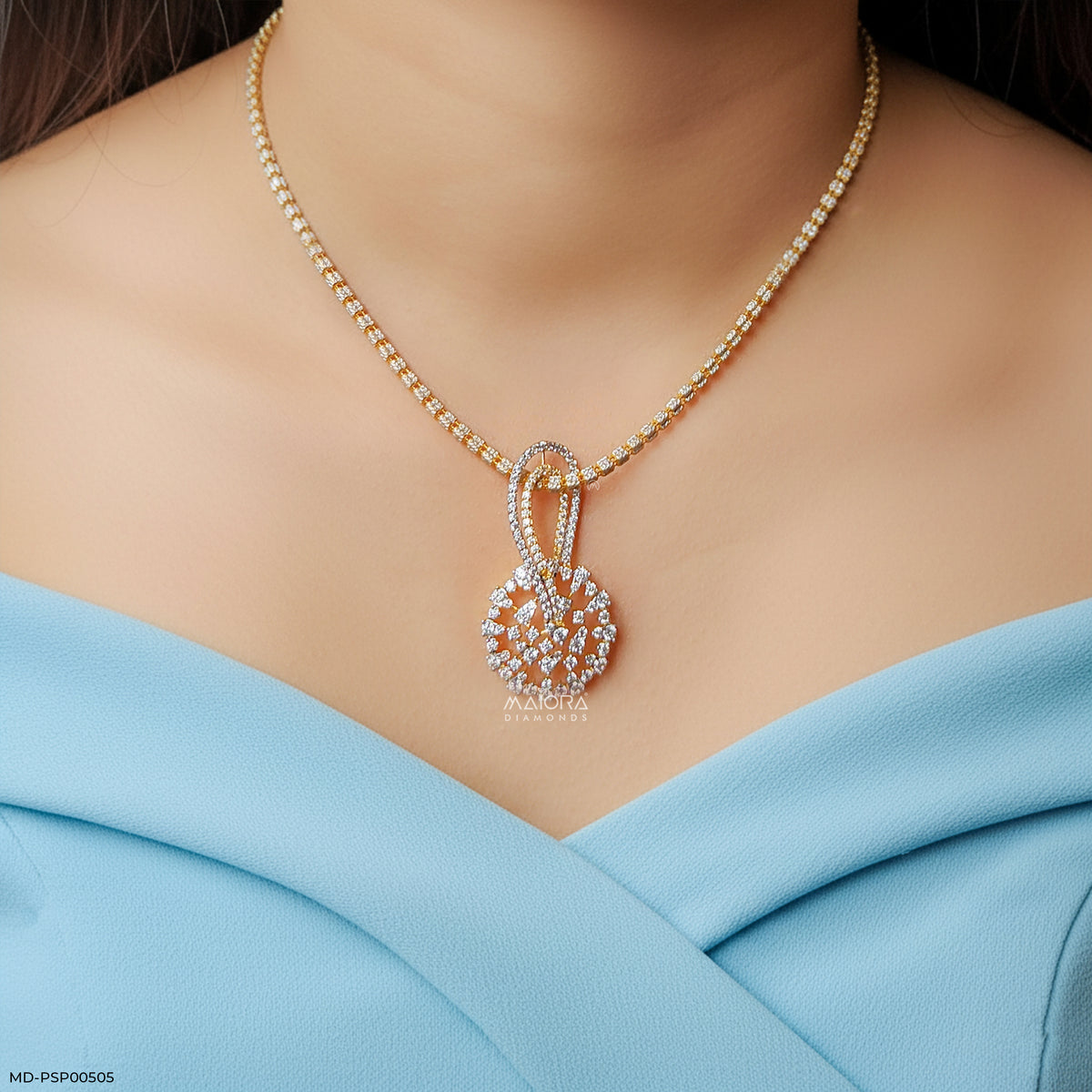 Interwoven Diamond Pendant