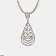 Filigree Teardrop Diamond Pendant