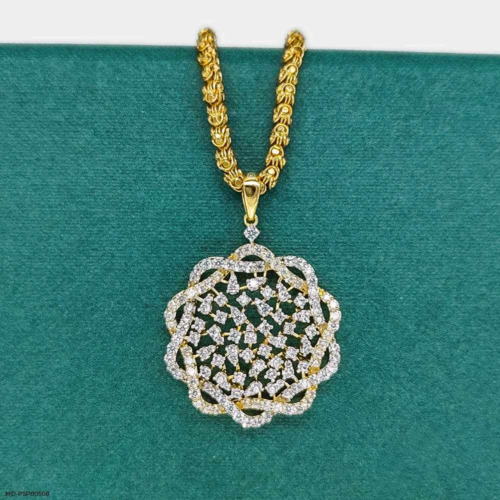 Lace Petal Diamond Pendant