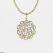 Lace Petal Diamond Pendant
