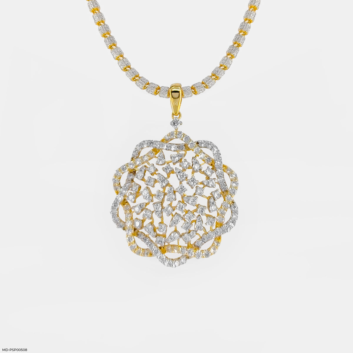 Lace Petal Diamond Pendant