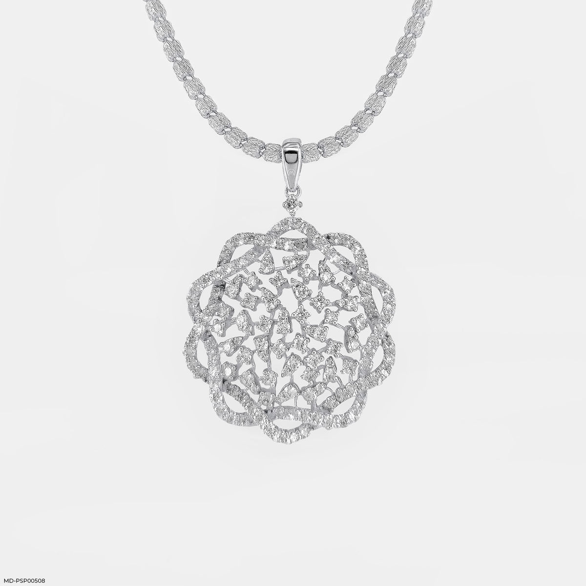 Lace Petal Diamond Pendant