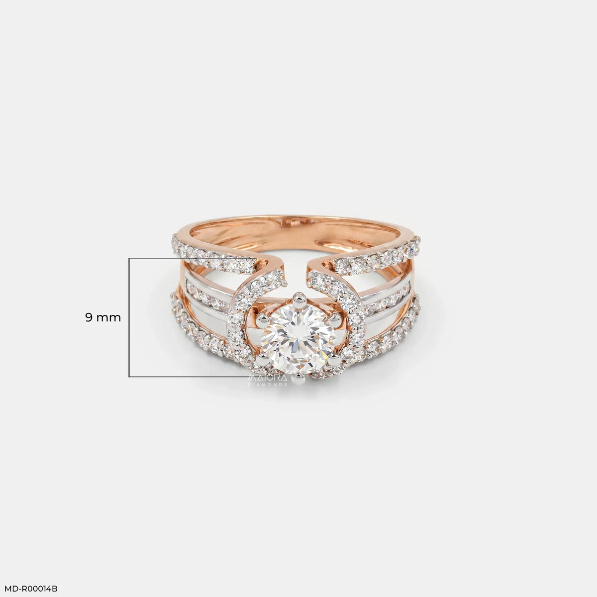 1.25 Carat Parallel Halo Round Lab Diamond Solitaire Ring