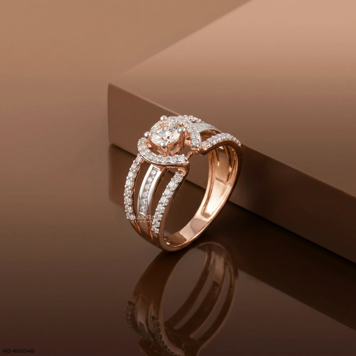 1.25 Carat Parallel Halo Round Lab Diamond Solitaire Ring