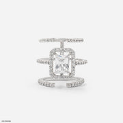 1.5 Carat Emerald Cut Solitaire Halo Ring