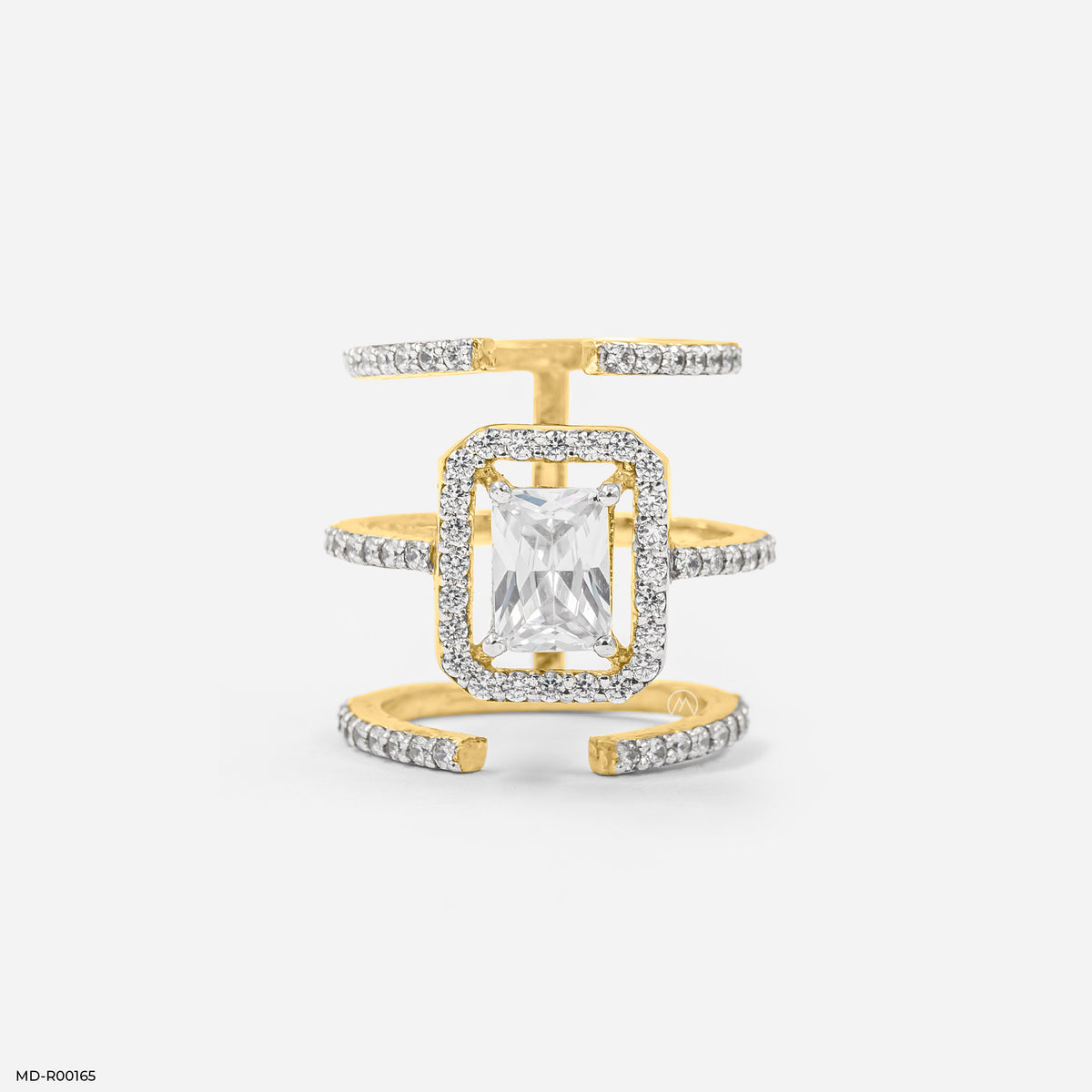 1.5 Carat Emerald Cut Solitaire Halo Ring