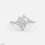 2 Carat Solitaire Bypass Ring