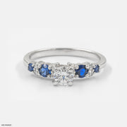 Aqua Diamond Rings