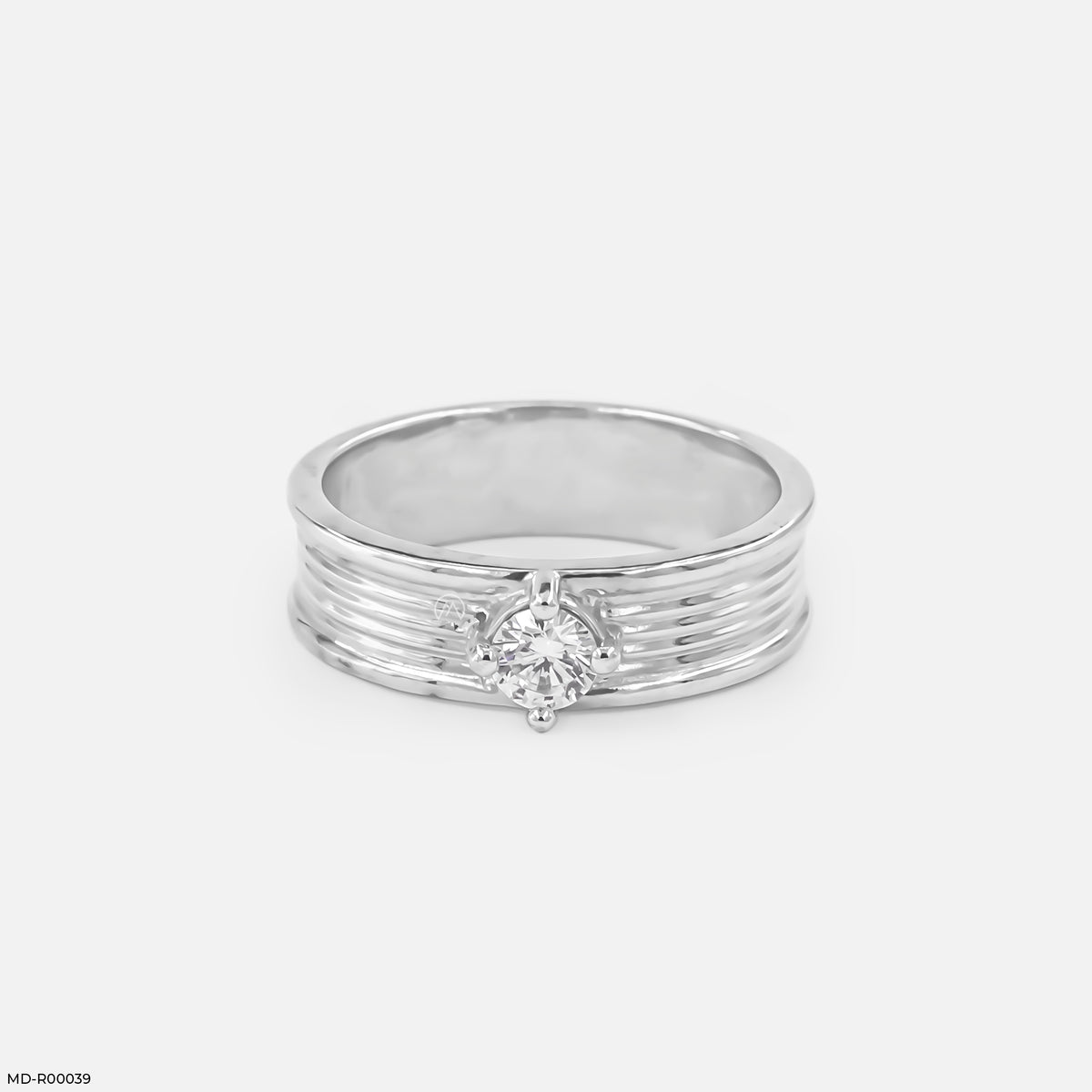 The Solitaire Groove Ring
