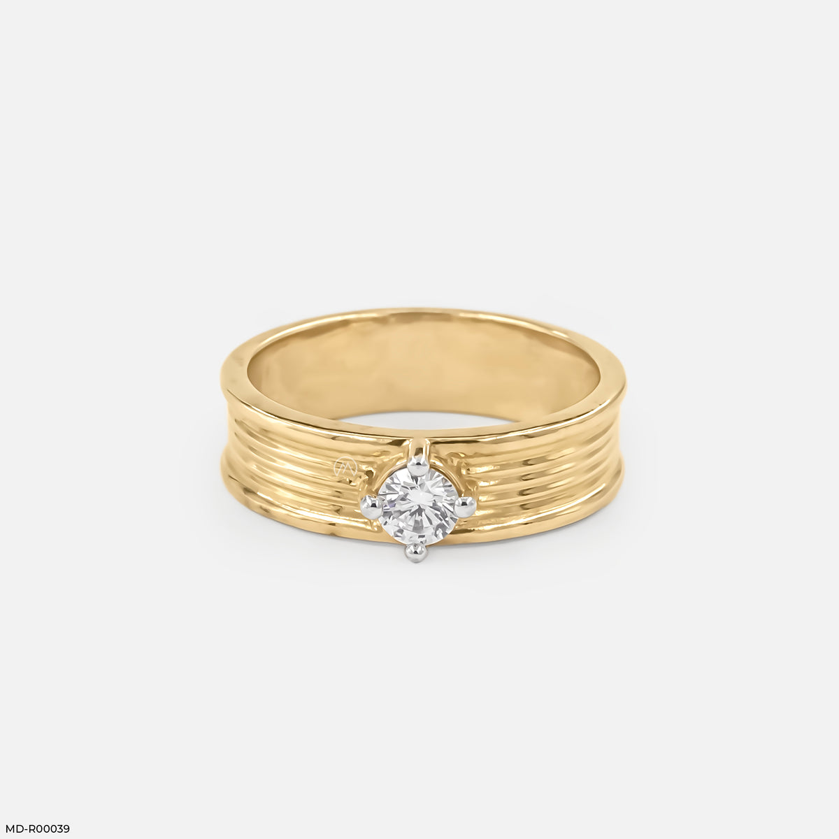 The Solitaire Groove Ring