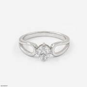 0.50 Carat Vivid Round Solitaire Ring