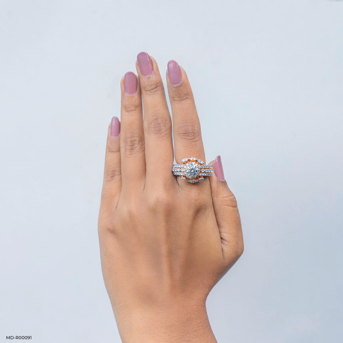 0.75 Carat Round Solitaire Halo Ring