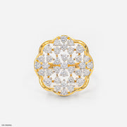 The Diamond Flower Cluster Ring
