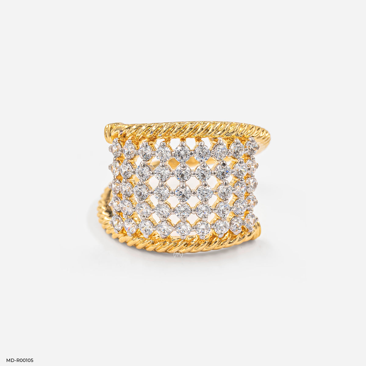 The Diamond Lattice Cuff Ring