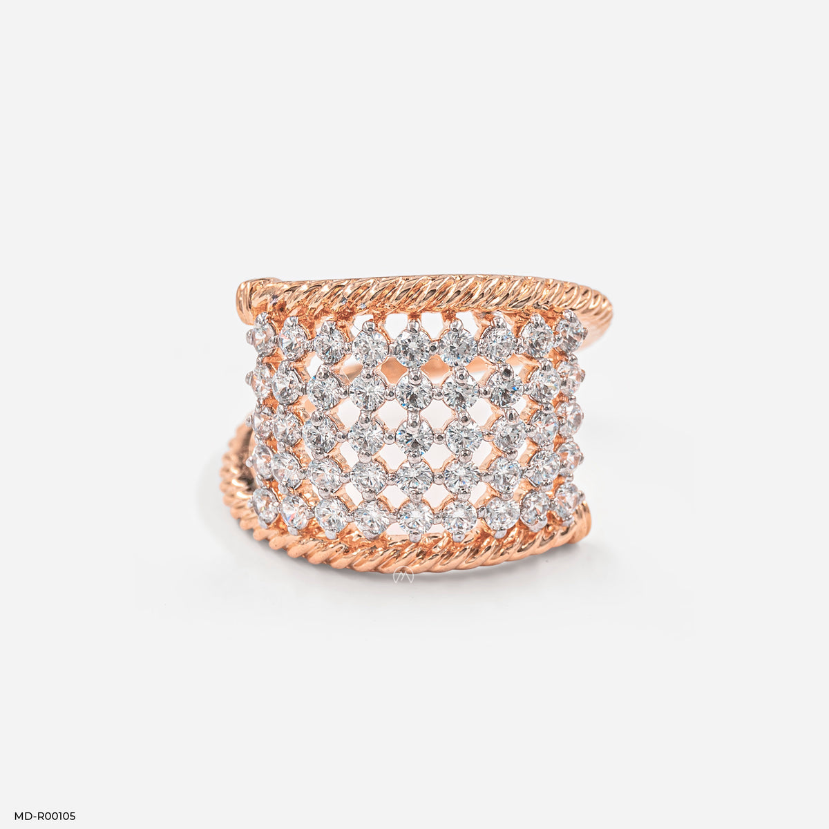 The Diamond Lattice Cuff Ring
