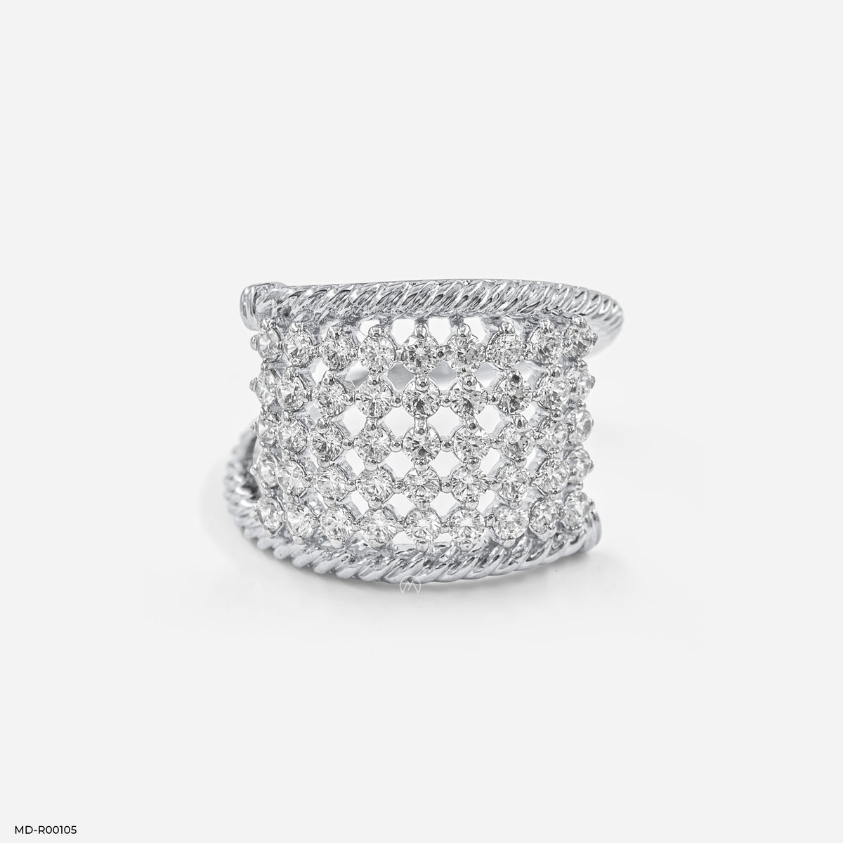 The Diamond Lattice Cuff Ring