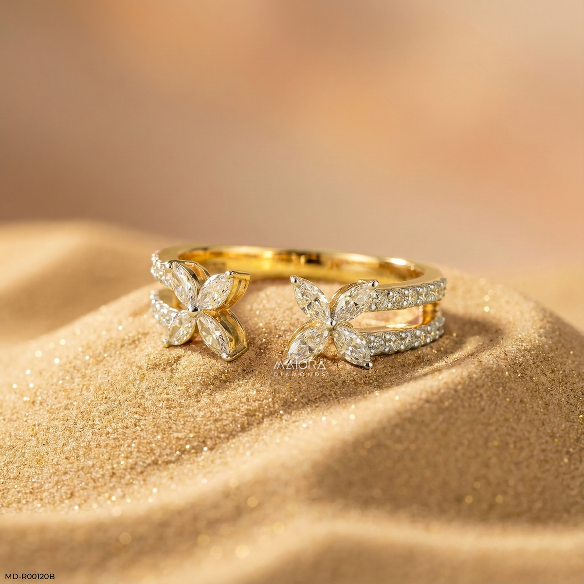 0.55 Carat Open Lab Diamond Band Ring