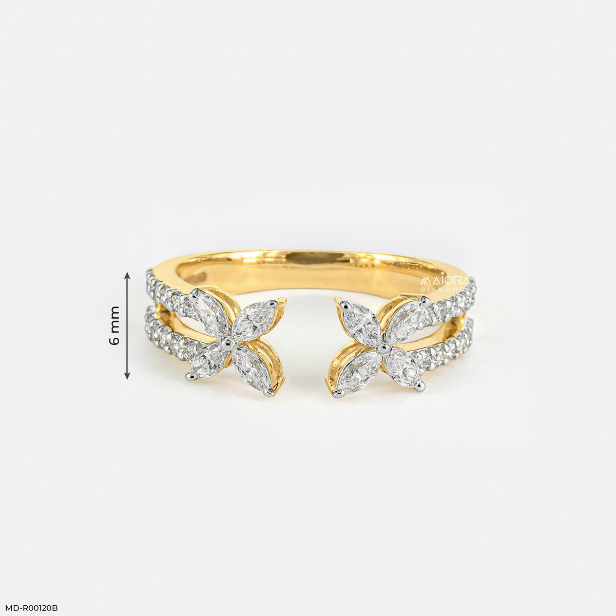 0.55 Carat Open Lab Diamond Band Ring