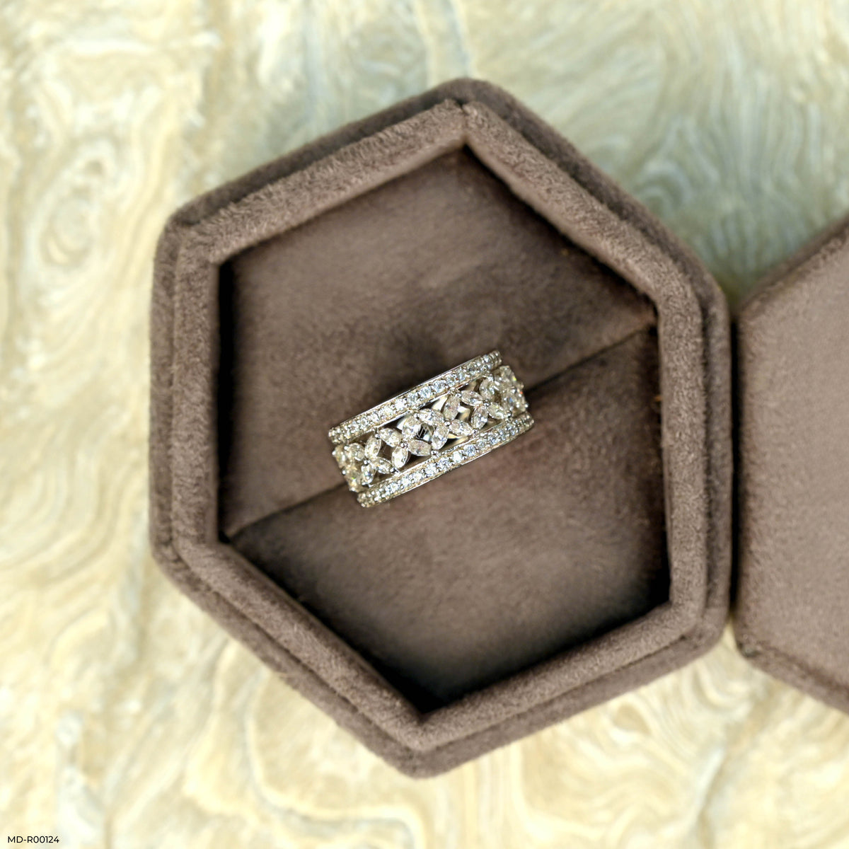 Floral Cluster Eternity Band