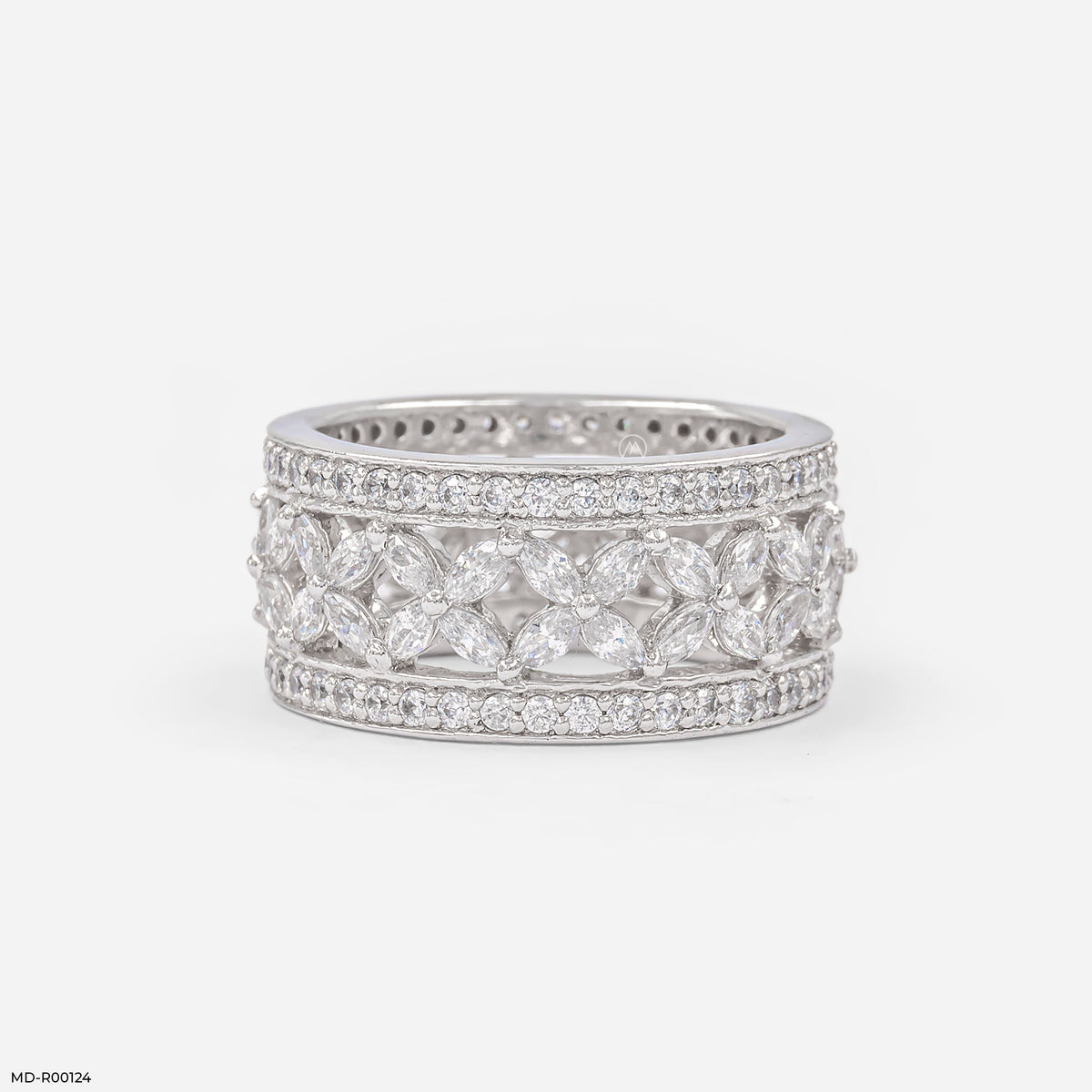 Floral Cluster Eternity Band