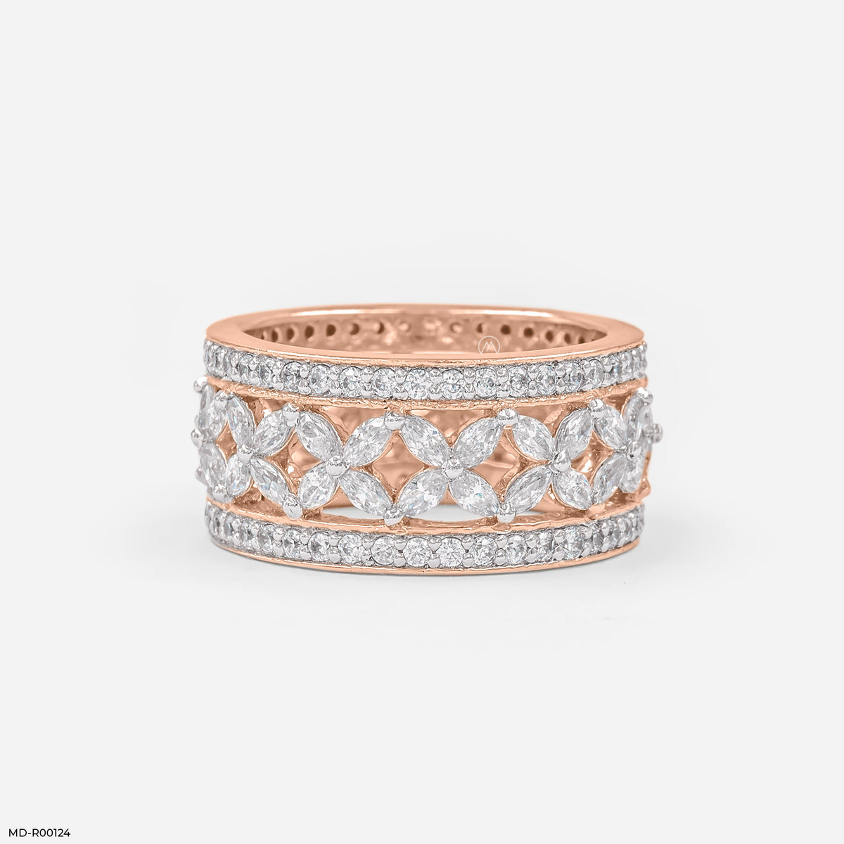 Floral Cluster Eternity Band