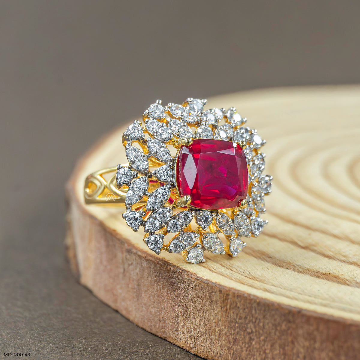 Princess Ruby Diamond Ring
